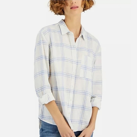 STYLE & CO. Plaid Long Sleeve Button Down Shirt Size 2X - Picture 1 of 9